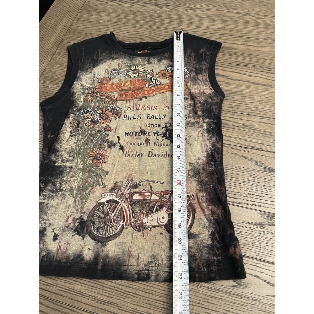 2005 Harley Davidson Graphic tee Womens Large Rare HTF Black sleeveless - Picture 6 of 8